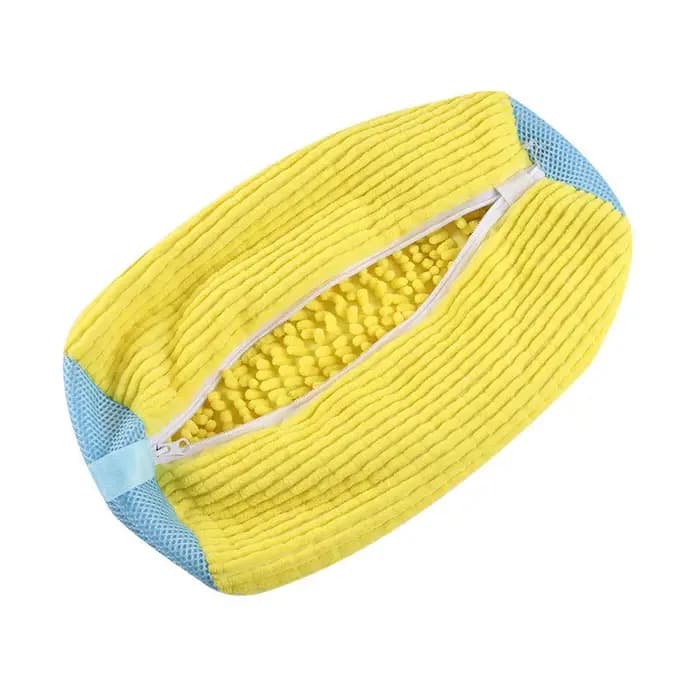 Fibre Fluffy 360 ° Sac de lavage de chaussures Surround Cleaning - Sac à linge réutilisable