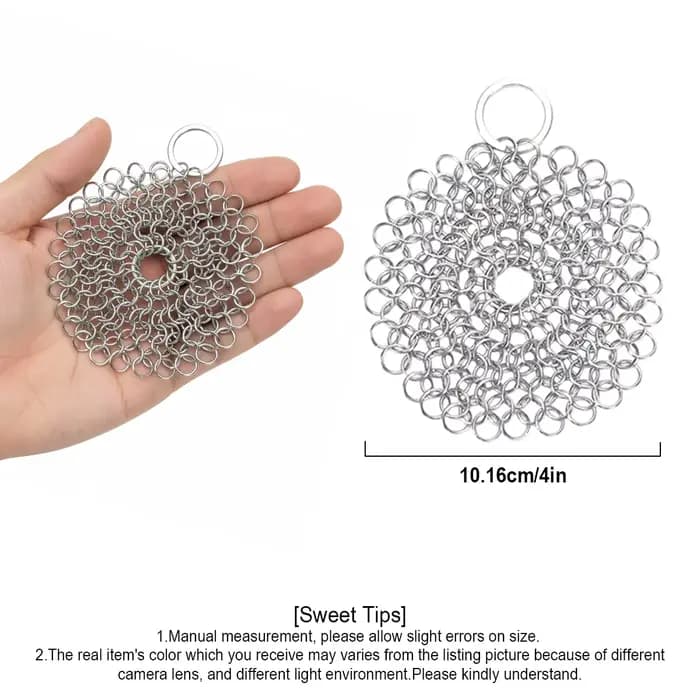 Éponge de nettoyage en maille d'acier inoxydable pour cuisine