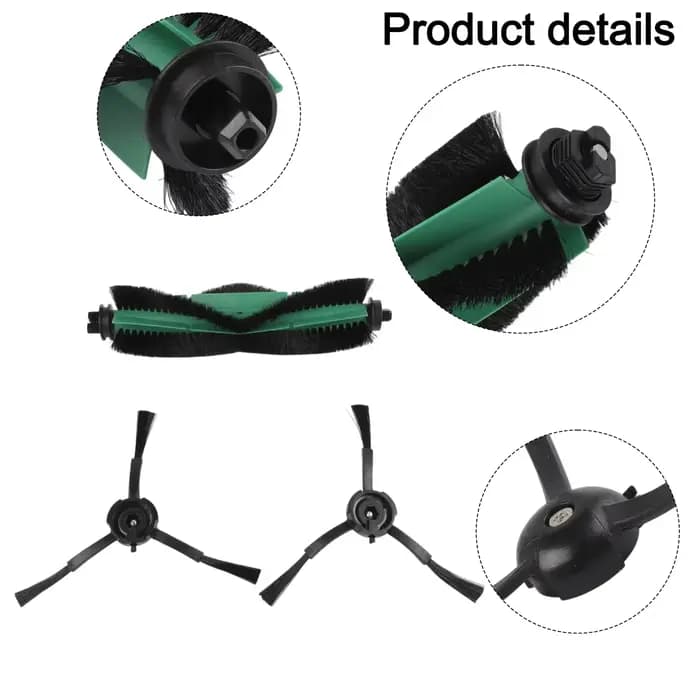 Kit de 1 brosse principale et 2 brosses latérales pour Cecotec