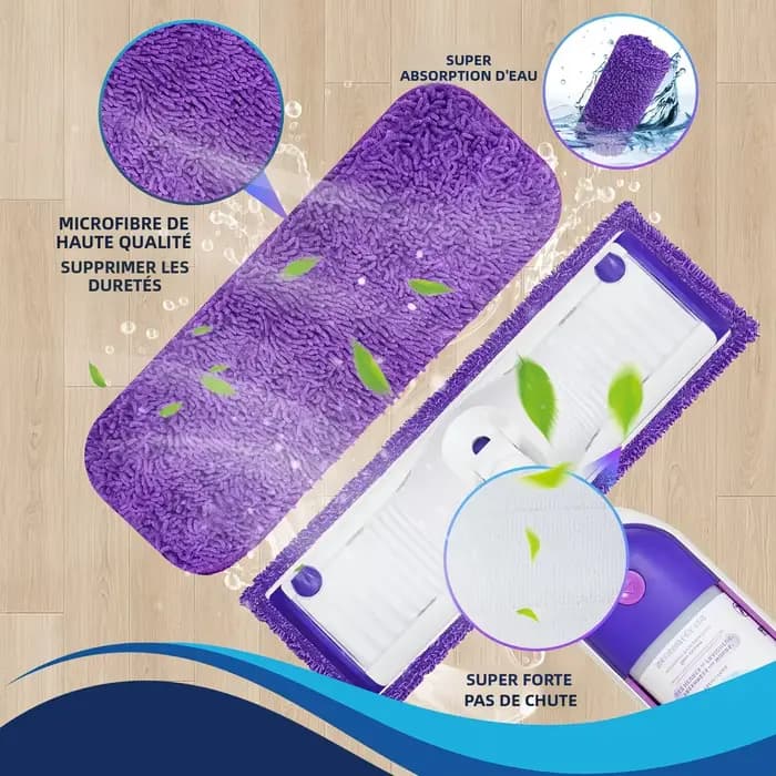 Tampons de vadrouille réutilisables en microfibre pour Swiffer PowerMop