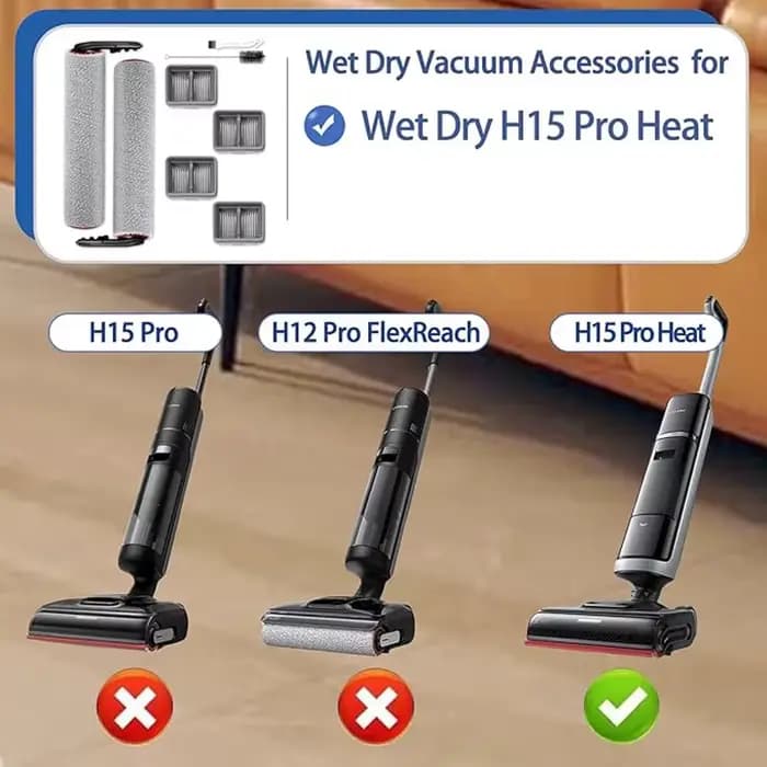 Rouleau de brosse de remplacement et accessoires de filtre HEPA pour aspirateur sec et humide Dreame H15 Pro Heat