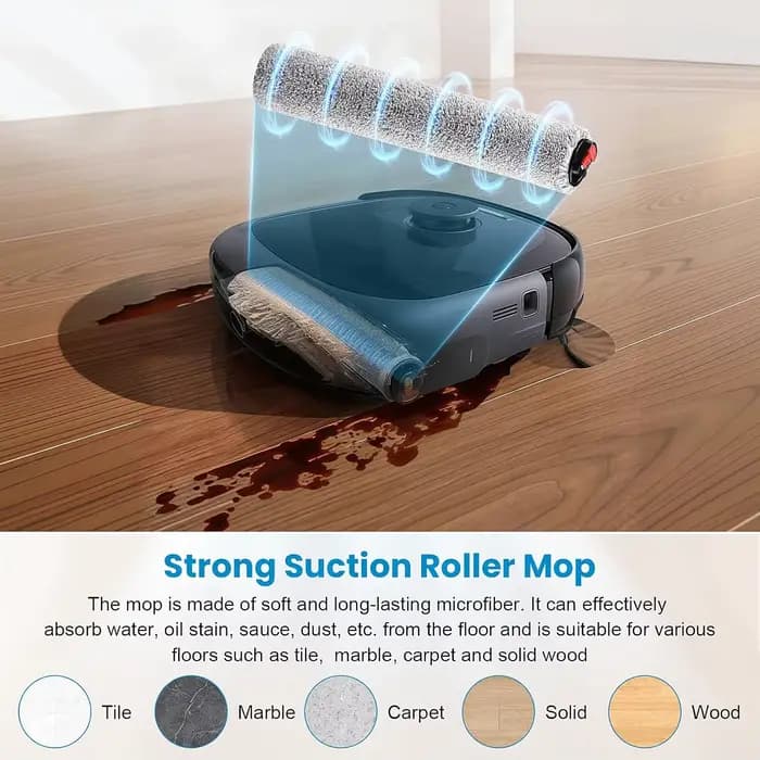 Pour (Eufy Omni E25/E28) aspirateur rouleau principal brosse latérale rouleau vadrouille tissu sac à poussière 【nouvelle Version filtre HEPA】 accessoires