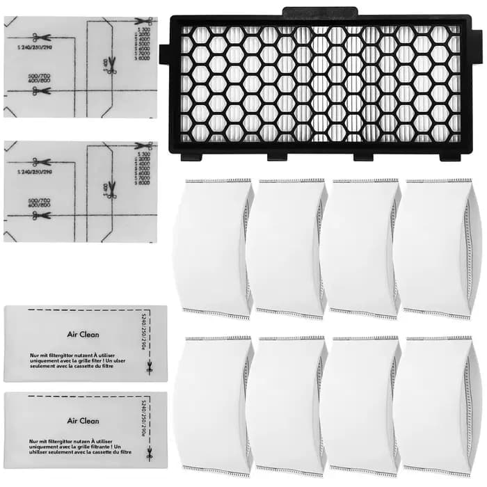 Filtre HEPA et sacs à poussière de remplacement compatibles avec les aspirateurs Miele Guard séries M1