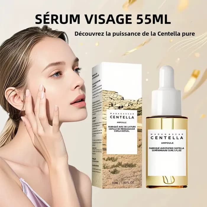 Sérum Confort Peaux Sensibles 55ml - Formule Centella de Madagascar Apaise, Calme et Hydrate en Profondeur pour le Soin Quotidien de la Peau