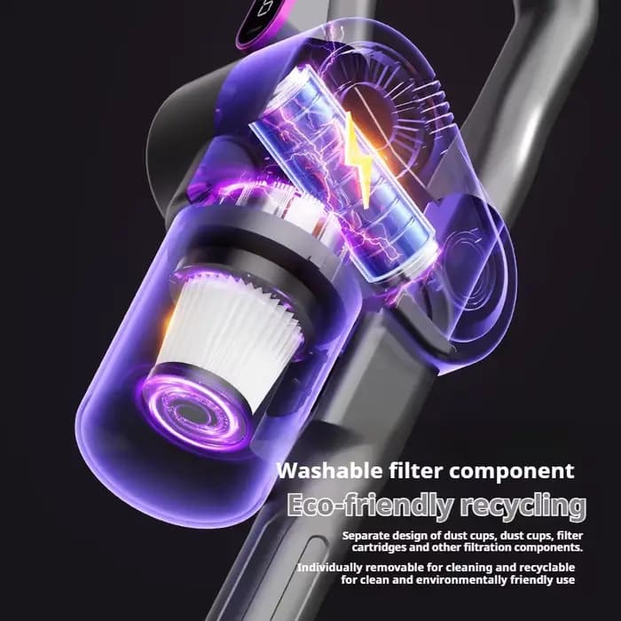 Aspirateur sans fil 4 en 1, aspirateur à bâton, moteur 40000 tr/min, têtes interchangeables, nettoyeur de tapis et de poils d'animaux pour la maison