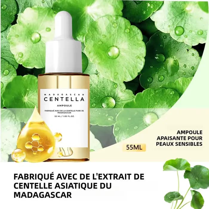 Sérum Confort Peaux Sensibles 55ml - Formule Centella de Madagascar Apaise, Calme et Hydrate en Profondeur pour le Soin Quotidien de la Peau