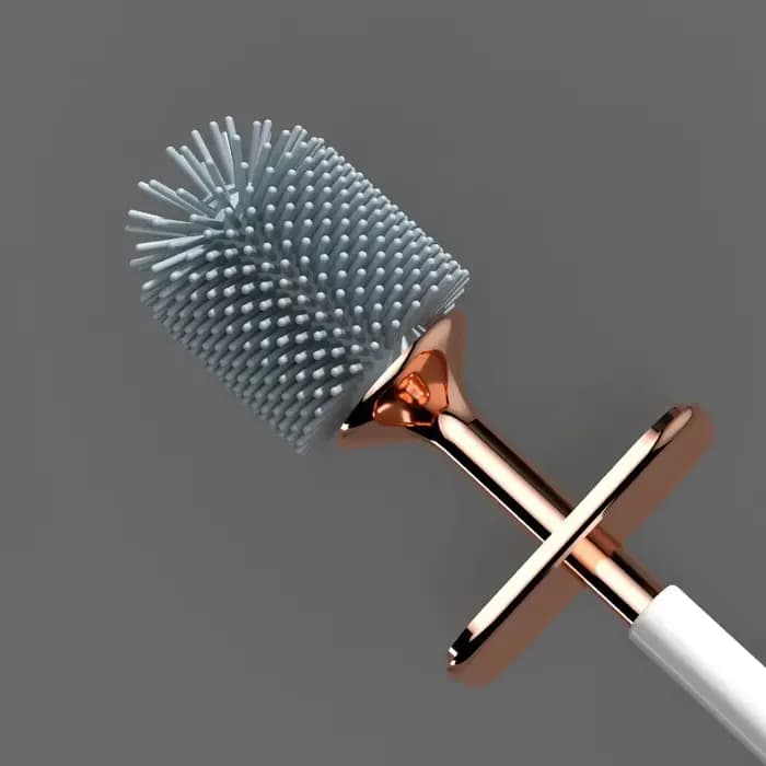 Brosse de toilette en silicone à poils souples TPR
