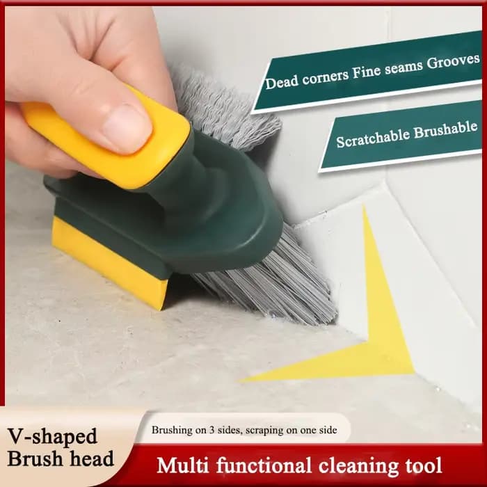 Brosse de nettoyage multifonction pour carrelage et coulis