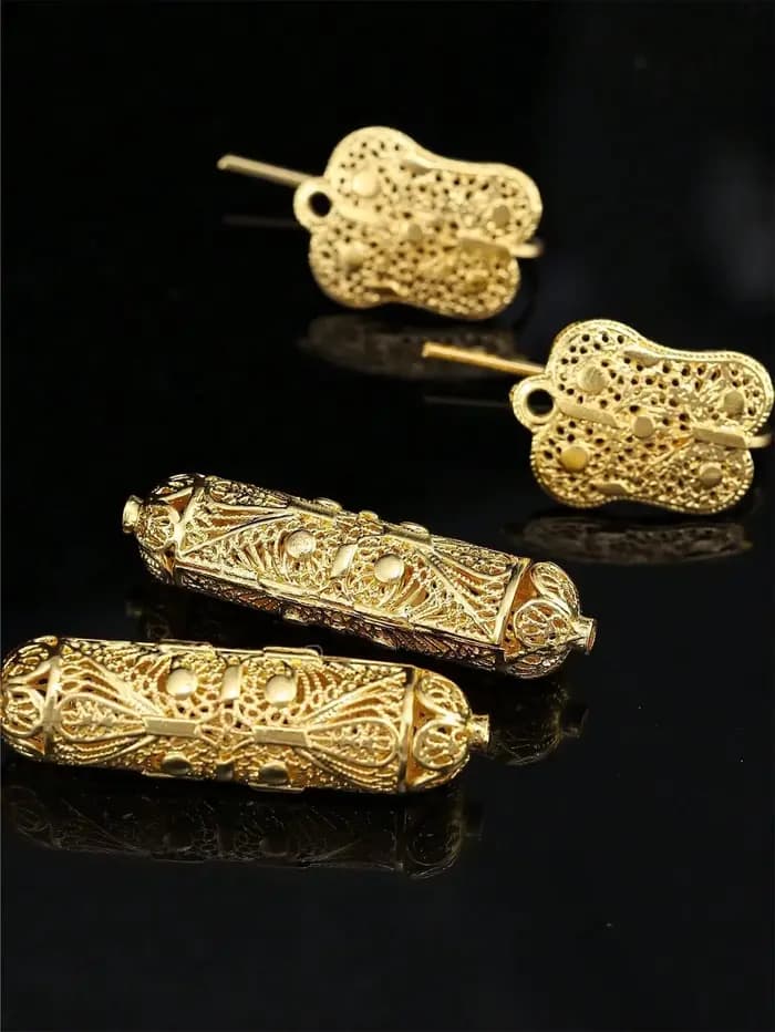 Accessoires de bijoux DIY assemblés avec un matériau en alliage en or vintage