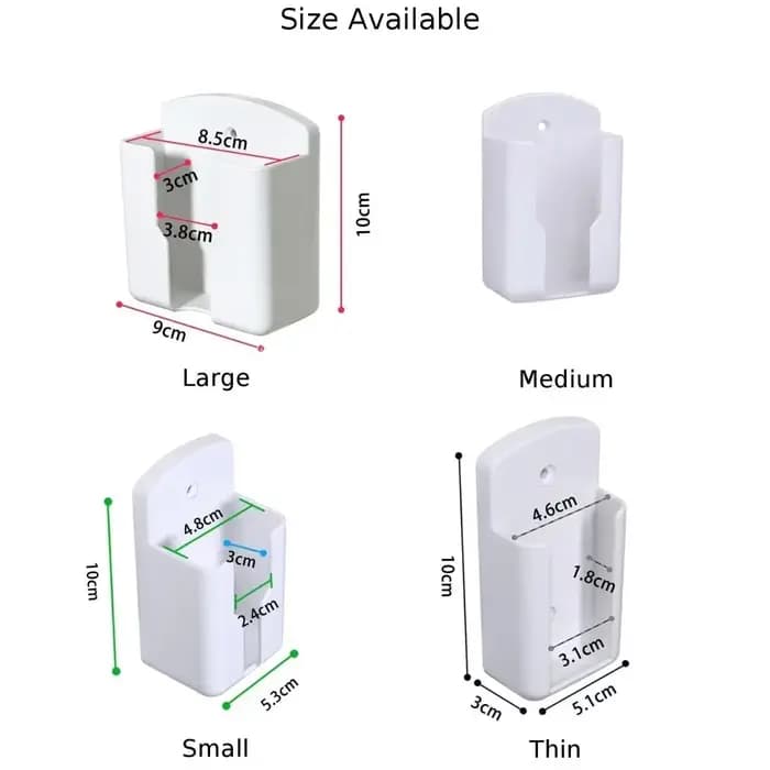 Support de télécommande de climatiseur suspendu ABS, boîte de rangement murale pour télécommande, support mural pour téléphone portable, 1 pièce