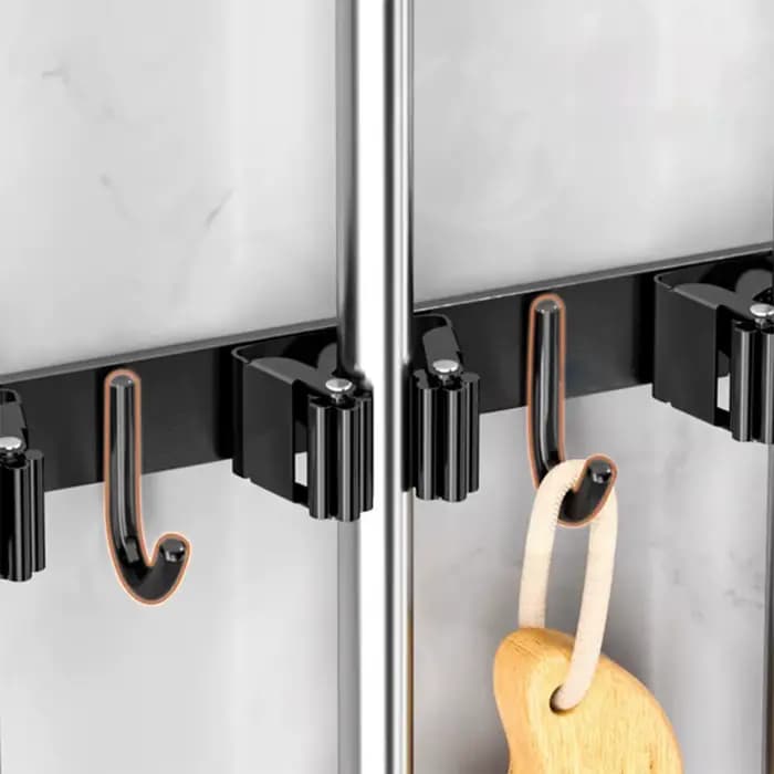 Support pour balai et serpillière; Organisateur d'outils mural; Porte-outils de jardin