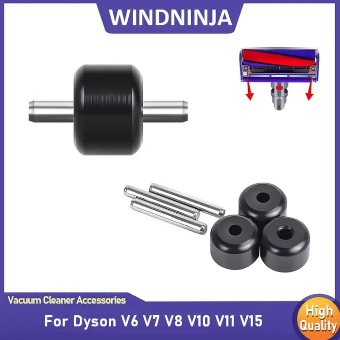 Petite roue pour aspirateur Dyson V6 V7 V8 V10 V11 V15, tête de brosse à rouleau souple, roues endommagées, pièces de rechange
