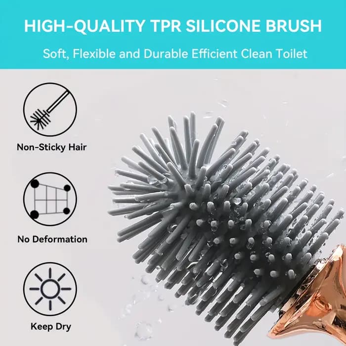 Ensemble de brosses de toilette en Silicone