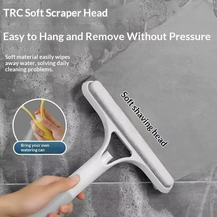 Un nettoyant pour vitres 3-en-1. Comprend une tête de brosse double face et un grattoir
