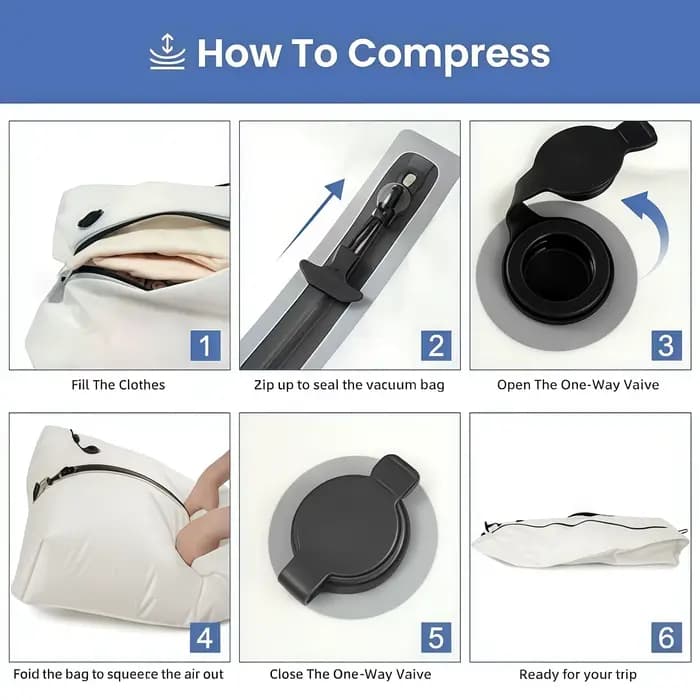 Sacs de compression sous vide 17L pour le voyage