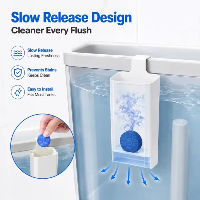 Étagère de rangement suspendue pour distributeur de nettoyant WC – Fixation adhésive