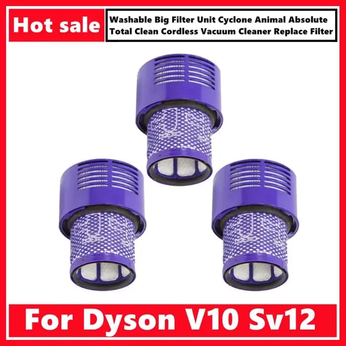 Grande unité de filtre lavable pour aspirateur sans fil Dyson V10 Sv12 Cyclone Animal Absolute Total Clean