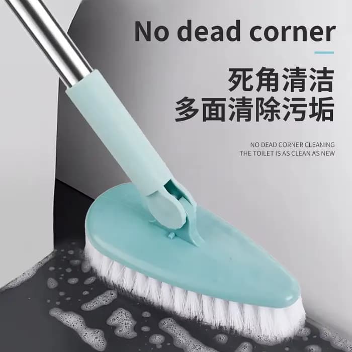 Nouvelle conception de brosse à poils durs rotative à long manche pour le nettoyage des sols de salle de bain
