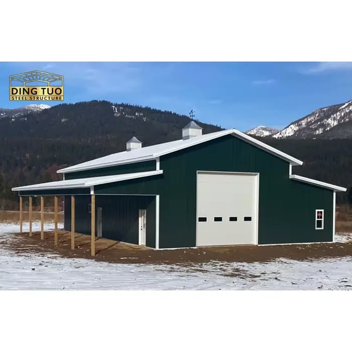 Garage en acier galvanisé avec revêtement antirouille, conception facile à assembler, pour le stationnement résidentiel et commercial