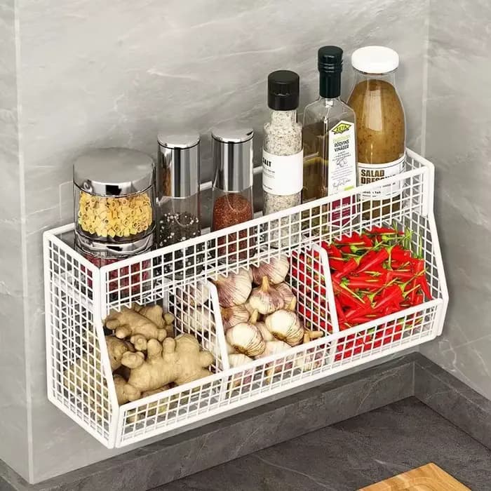 Étagère de rangement de cuisine à trois compartiments