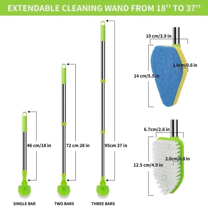 Brosse de Sol Multifonctionnelle Rétractable, Triangulaire, pour la Famille