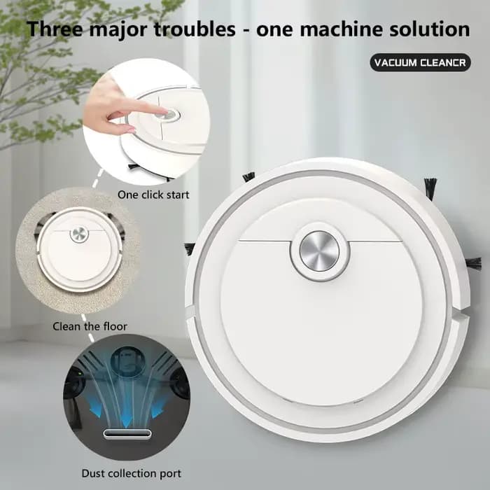 Robot de nettoyage intelligent 3-en-1 : balayage