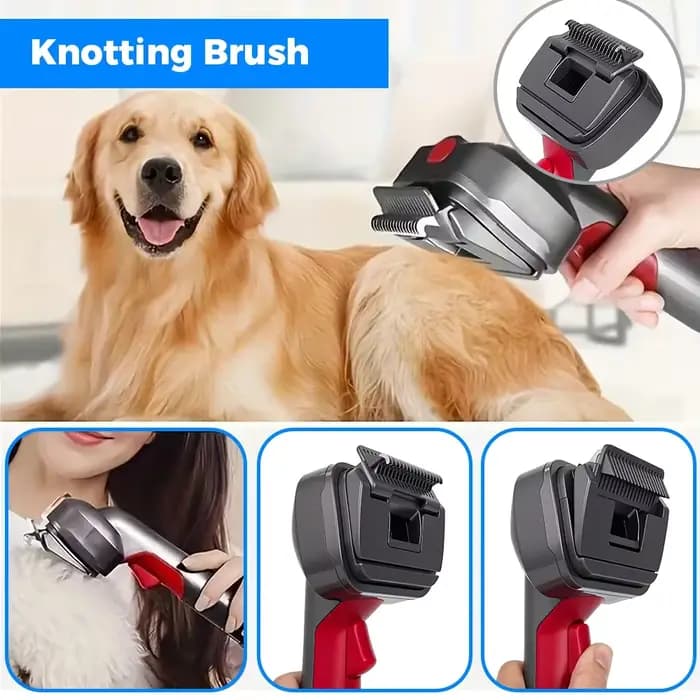 Kit de brosse d'aspirateur 2 en 1 pour poils de chien