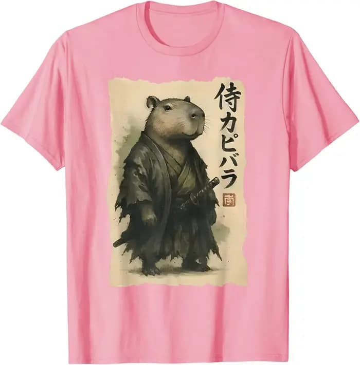 Samouraï Capybara drôle Capybara japonais Animal T-Shirt