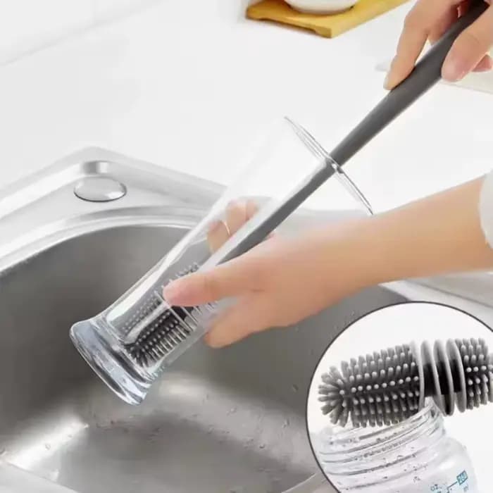 Brosse de nettoyage de verre de bouteille de boisson à Long manche de 28cm
