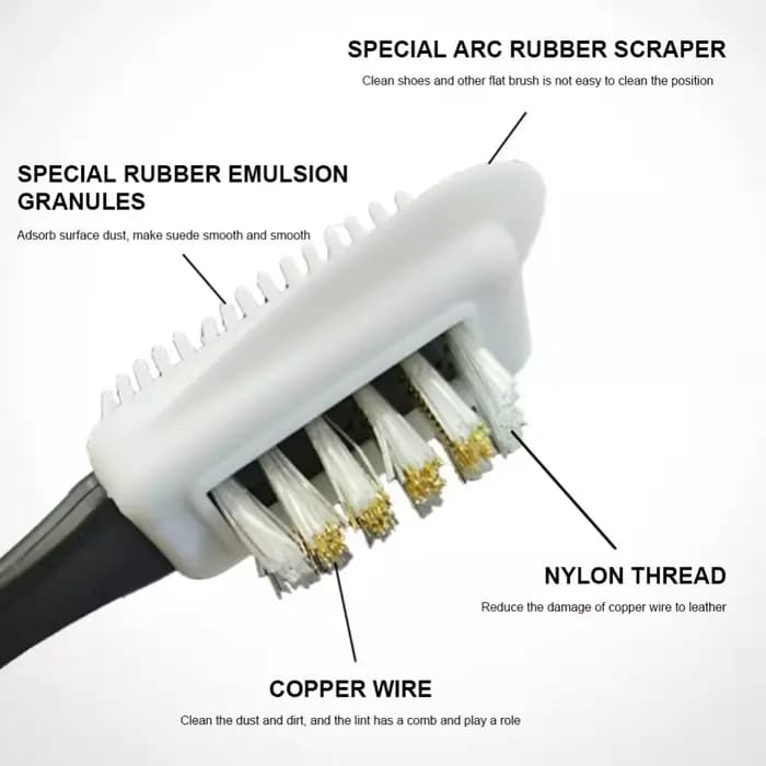 Kit de brosses en daim pour enlever les taches avec gomme
