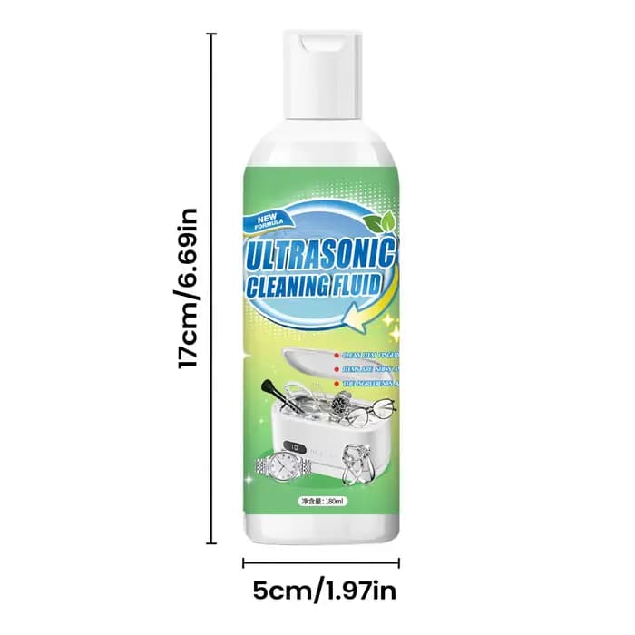 Solution de nettoyage ultrasonique pour bijoux 180 ml