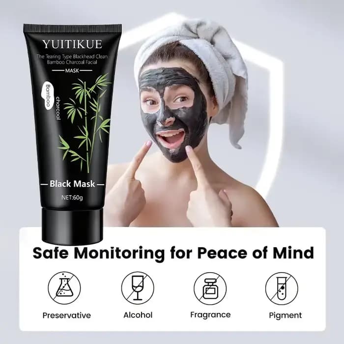 YUITIKUE Masque noir au charbon de bambou 60g - Type de déchirure Nettoyage en profondeur