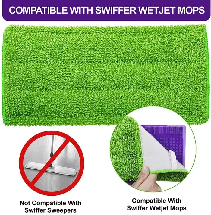 Chiffon de rechange pour vadrouille plate Swiffer WetJet