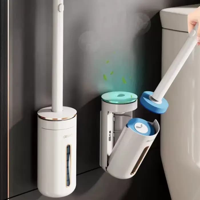 Brosse de toilette jetable murale pour salle de bain