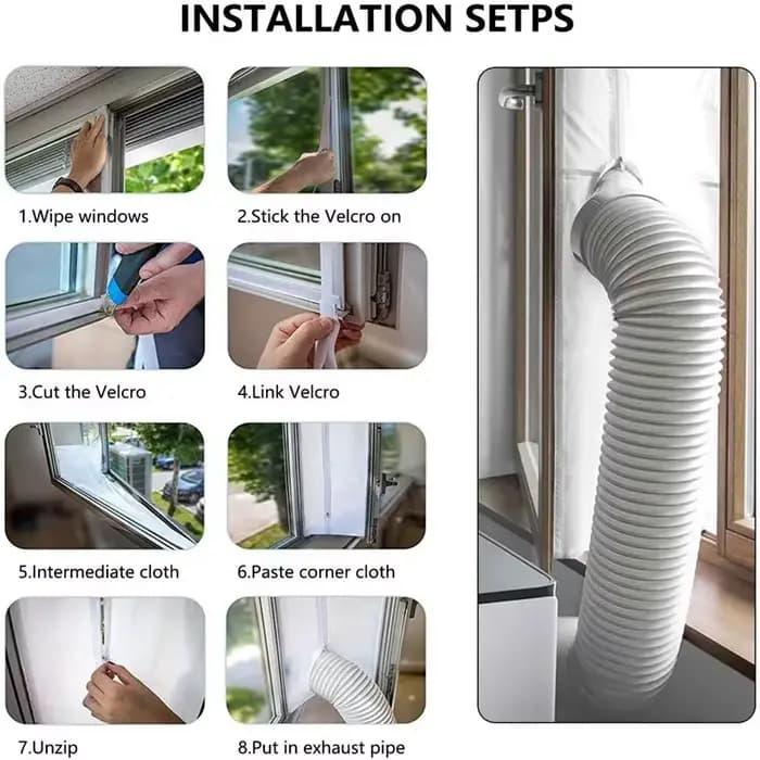 Joint d'étanchéité pour fenêtre AirLock pour climatiseur portable