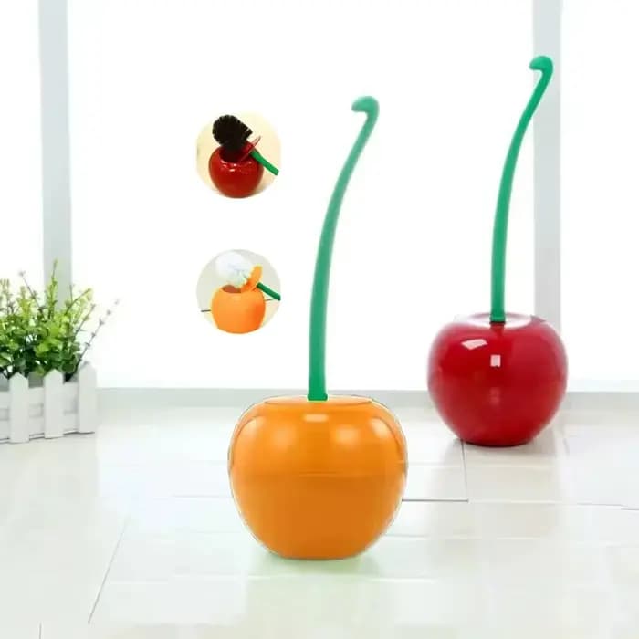 Ensemble de porte-brosse de toilette rouge