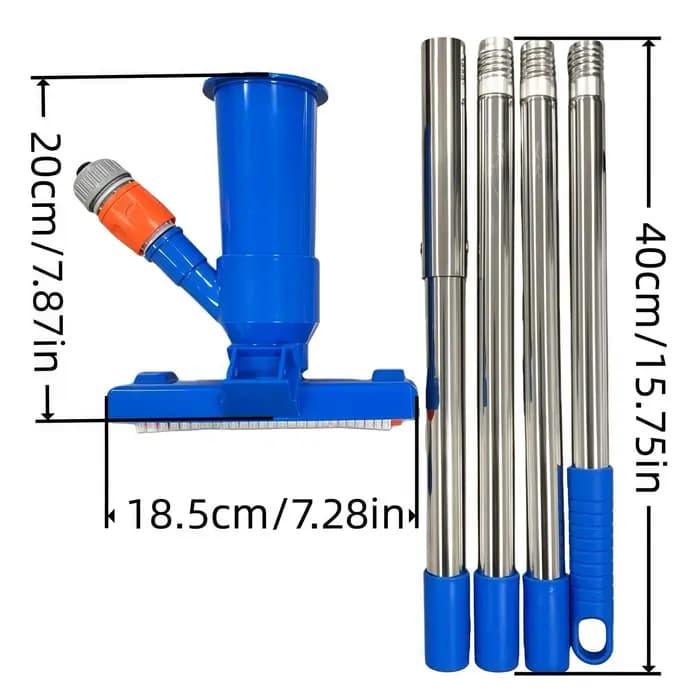 Tête d'aspirateur de piscine avec brosse et kit de nettoyage pour filtre