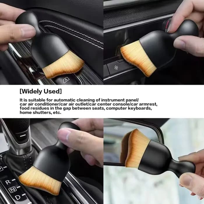Brosse de détartrage de nettoyage intérieur de voiture, brosse de nettoyage de sortie d'air de climatiseur, brosse d'artefact de dépoussiérage de crevasses de voiture