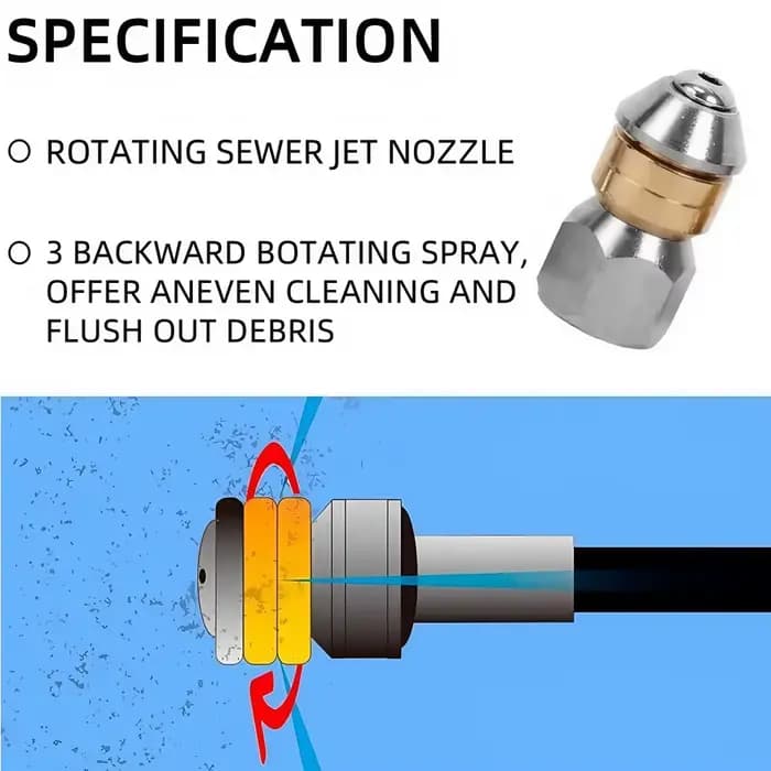 Kit de nettoyage de tuyaux de tuyau de Drainage d'égout 5800psi