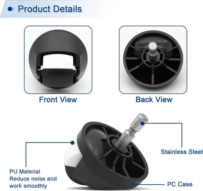 Ensemble de roulettes de roue avant pour aspirateur Robot iRobot Roomba série 500 600 700 800 900 i7 E5 E6