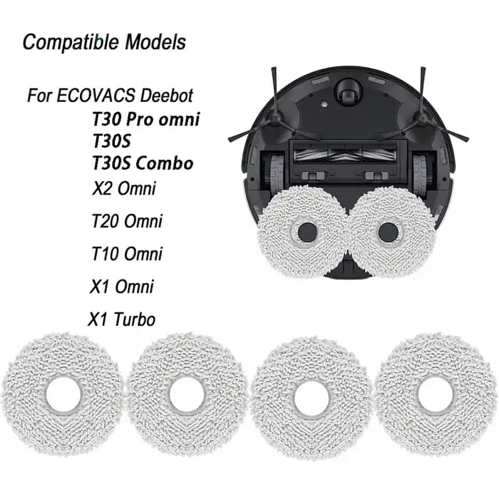 Tampons de vadrouille pour Ecovacs T30S Combo \