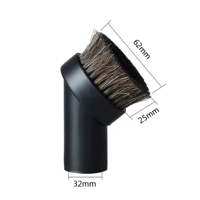 Brosse ronde universelle en crin de cheval pour aspirateur