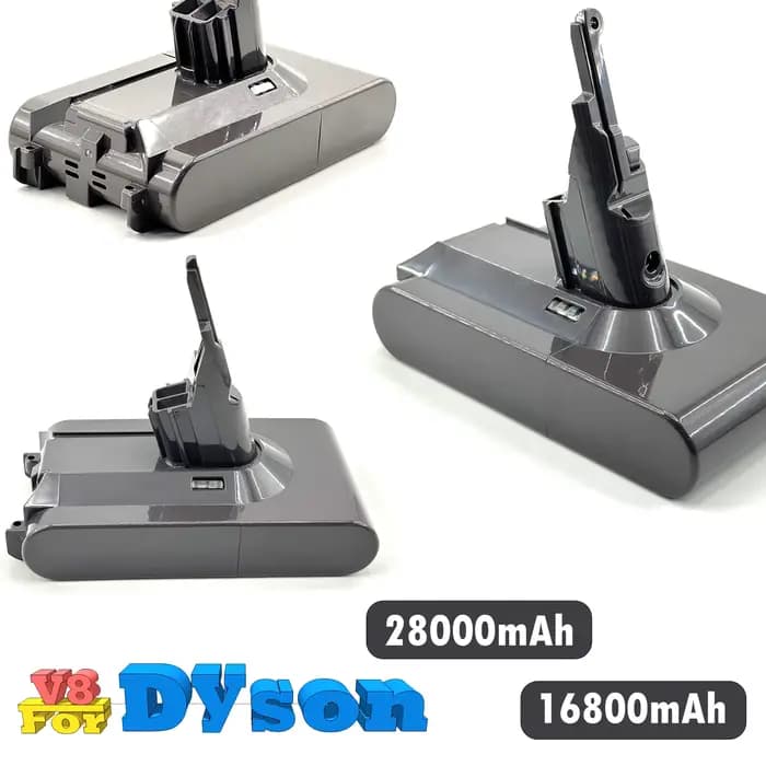 Batterie haute capacité 28000mAh pour aspirateur sans fil Dyson V8 SV10 Absolute
