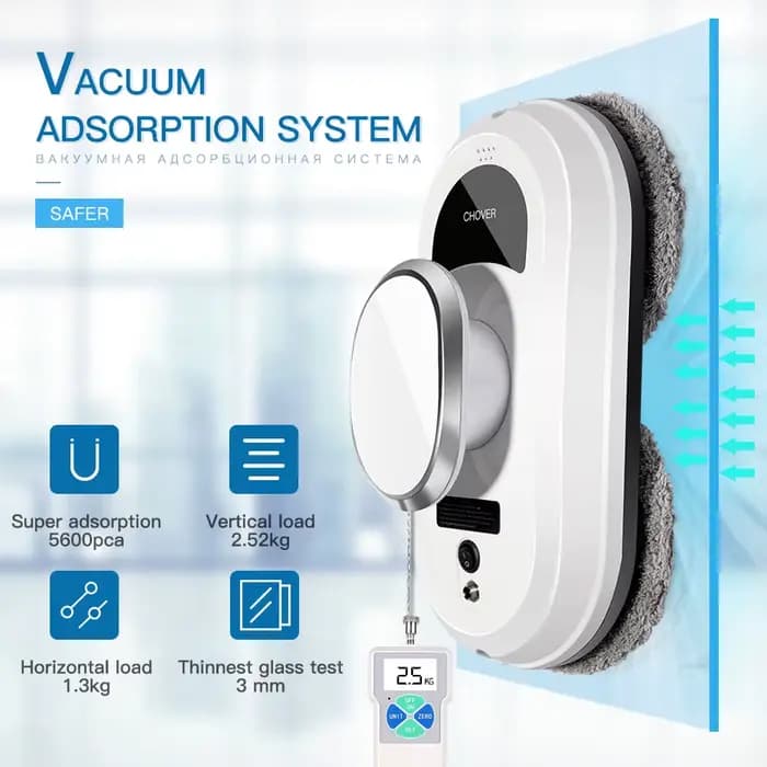 CHOVERY-Robot aspirateur électrique, nettoyeur de vitres avec télécommande