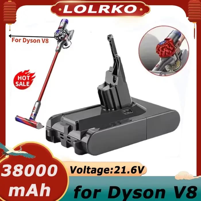 2025 pour Dyson V8 21.6V 38000mAh batterie de remplacement