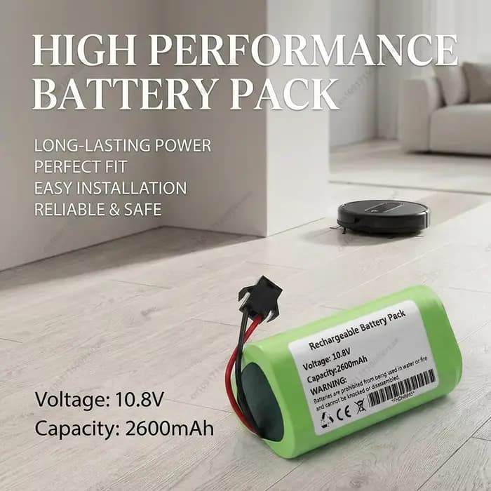 Batterie Li-ion pour aspirateur robot Vactidy T6 T7 T8, haute capacité 2600mAh 3200mAh 3500mAh 10.8V, pack rechargeable