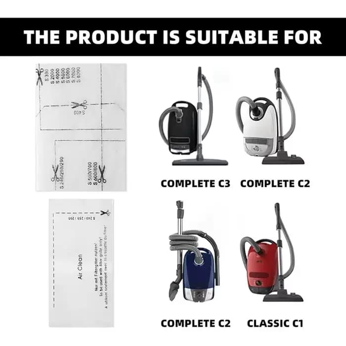6 ensembles de filtres d'aspirateur pour Miele complet S8340 S8360 C1 C2 C3