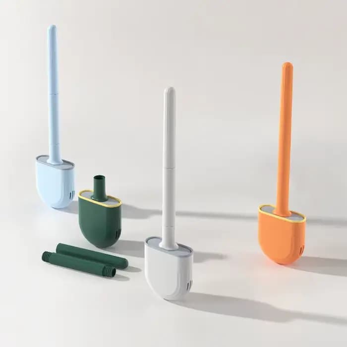 Brosse de toilette anti-fuite d'eau avec base en Silicone