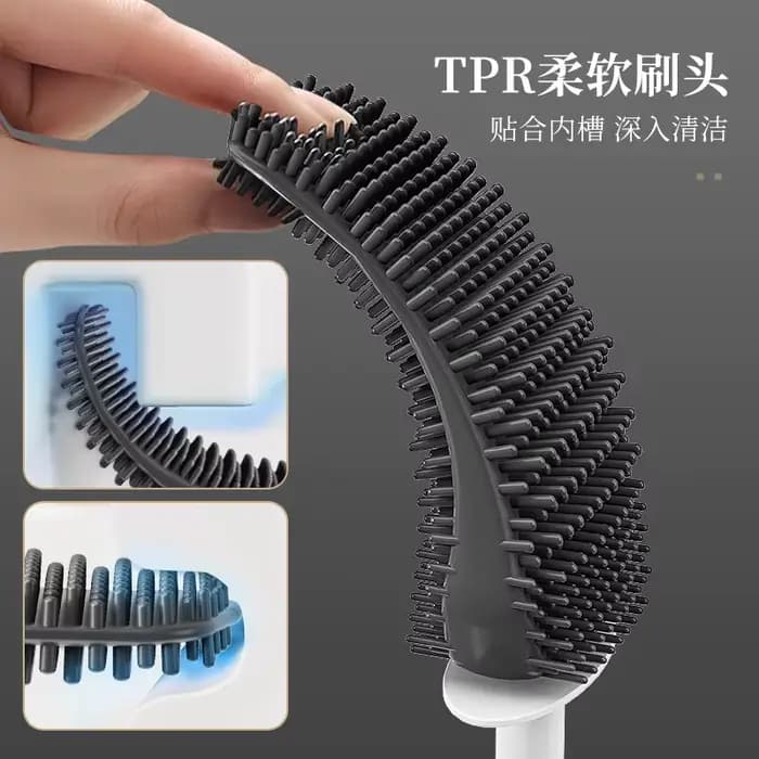 Brosse de toilette en Silicone anti-fuite d'eau avec Base