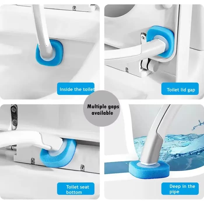 Brosse de toilette jetable avec liquide de nettoyage